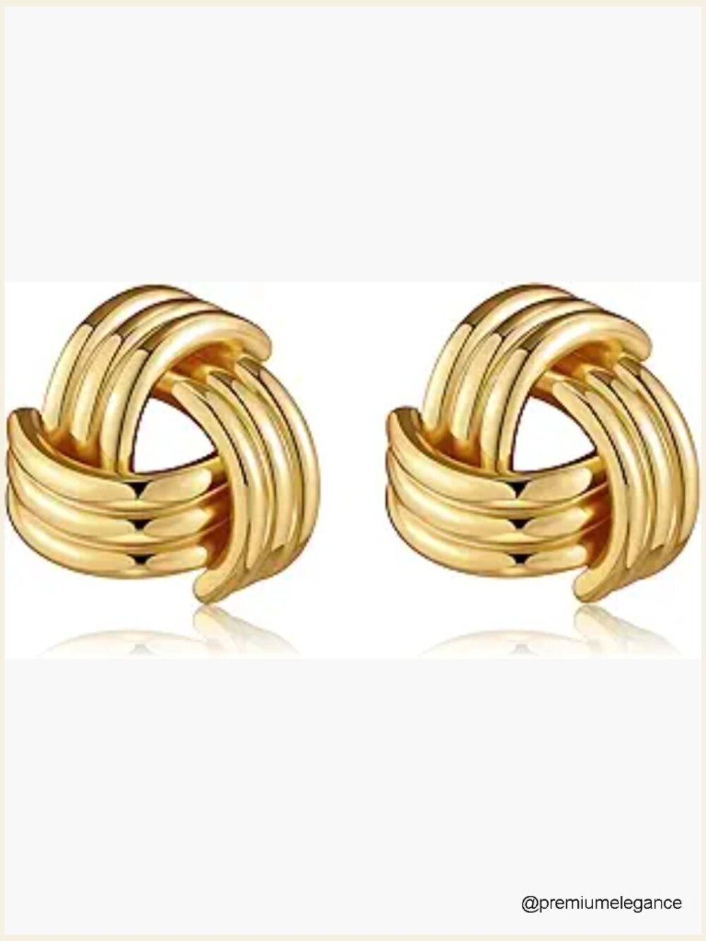 Triple Knot Drop Dangle Earrings Chunky Statement Hypoallergenic Lightweight